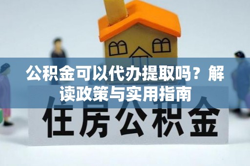 兴山公积金可以代办提取吗？解读政策与实用指南