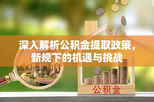 兴山深入解析公积金提取政策，新规下的机遇与挑战